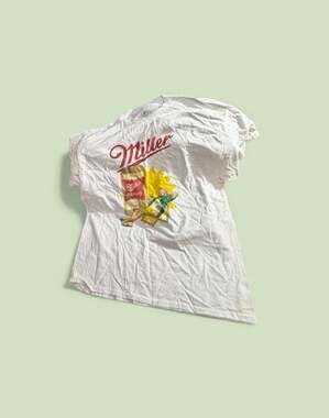 Miller High Life Eagle Distressed Crew Neck T-Shirt